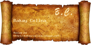 Bakay Celina névjegykártya